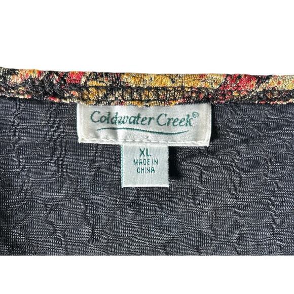 Coldwater Creek‎ Size XL Vintage Y2K Artsy One Button Fire Cardigan Blouse - Picture 7 of 8